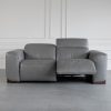 Karl Pwr. Sofa in LGrey U71, Front, 1 Recliner, Heads Up