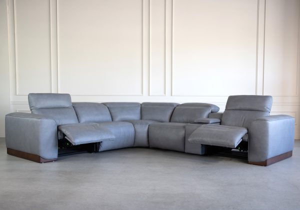 Karl Sectional in Storm, Recline
