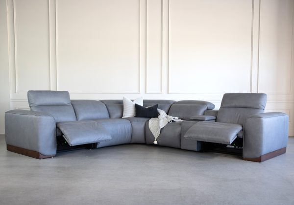 Karl Sectional in Storm, Recline, Style