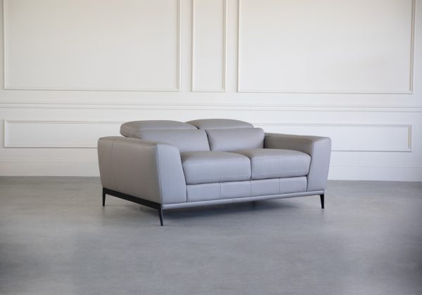 Lucas Loveseat in Grey, Angle