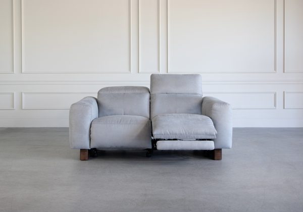 Wendy Loveseat in Grey, Front, Recline