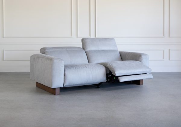 Wendy Sofa in Grey, Angle, Recline