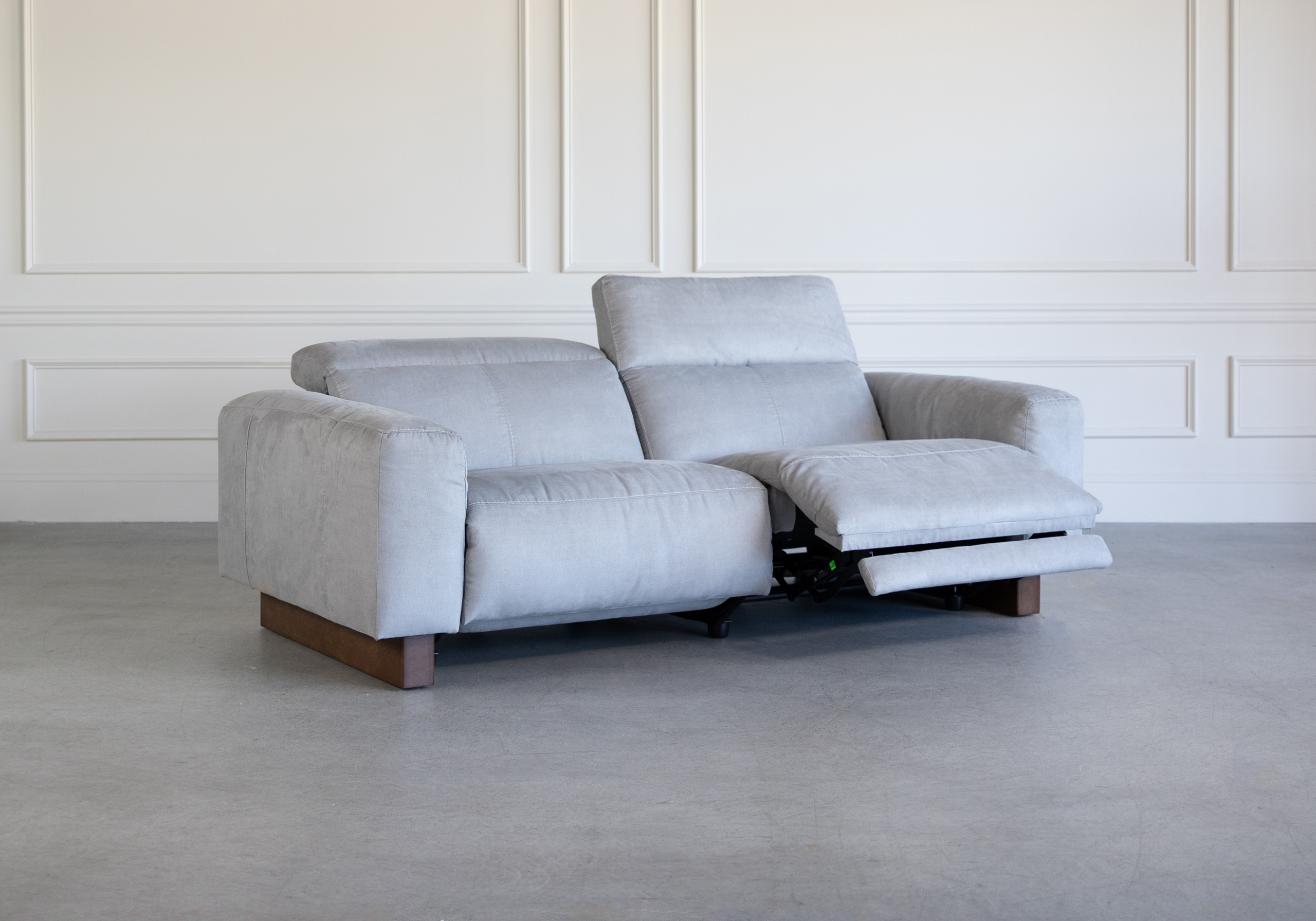 Wendy Sofa Grey Angle Recline Wendy Sofa Grey Angle Recline
