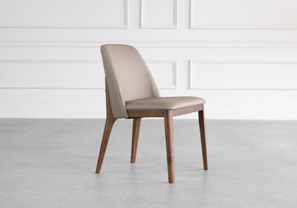 Parma Dining Chair in Mocha, Angle