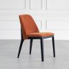 Parma Dining Chair in Rust, Matte Black, Angle