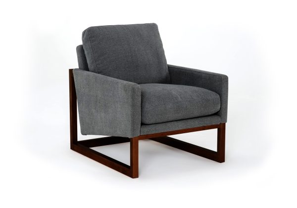 Mateo Chair in Fog, Angle