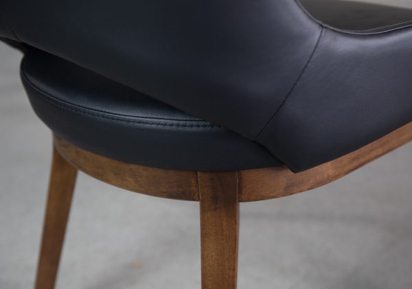 Moderna Dining Chair in Black, Detail