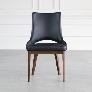 Moderna Dining Chair in Black, Front