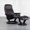 Stressless Consul Cori Brown Recliner Angle