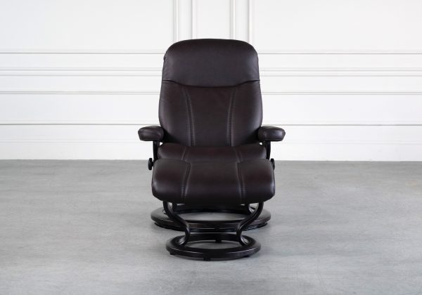 Stressless Consul Cori Brown Recliner Front