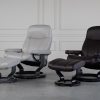 Stressless Consul Cori Brown Light Grey Pair