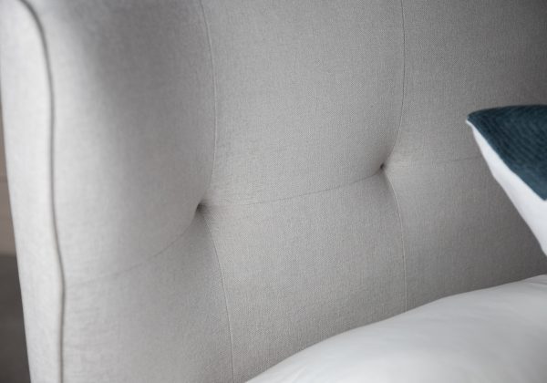 Alba Bed, Fabric Detail, Tufting