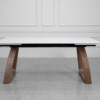 Malta Ceramic White X-Matte Dining Table - Front Malta Ceramic White X-Matte Dining Table - Front