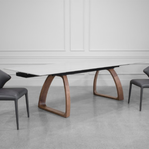 Malta Ceramic White X-Matte Dining Table with Chairs Malta Ceramic White X-Matte Dining Table with Chairs