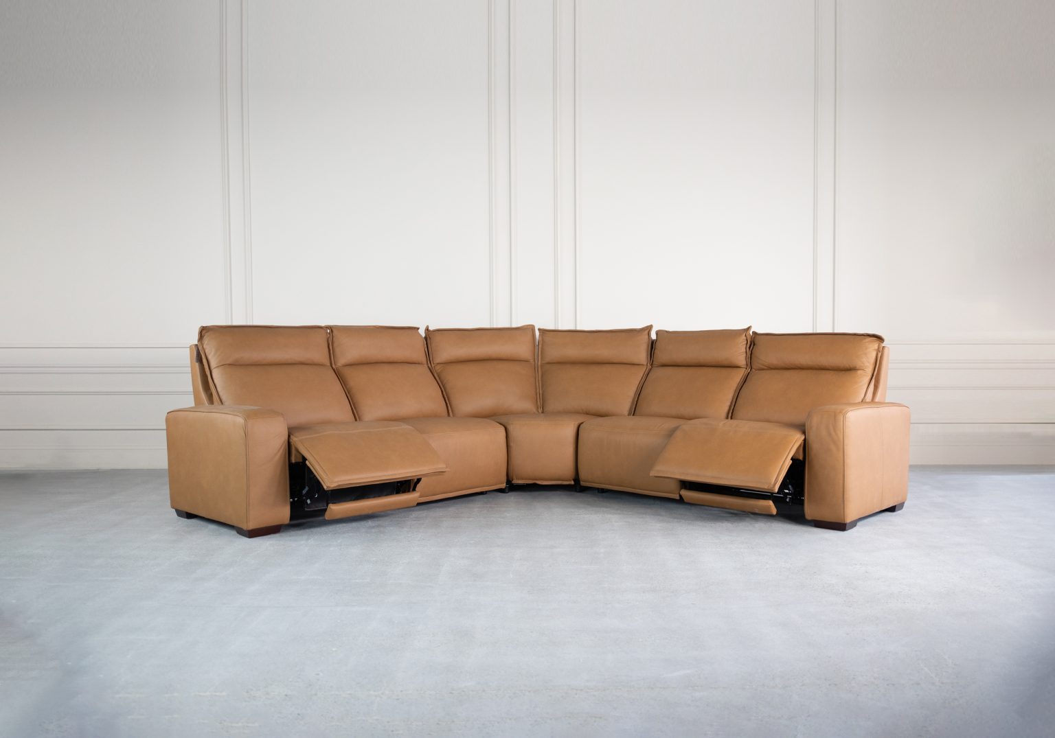 Rose Sectional Antelope Leather Recline