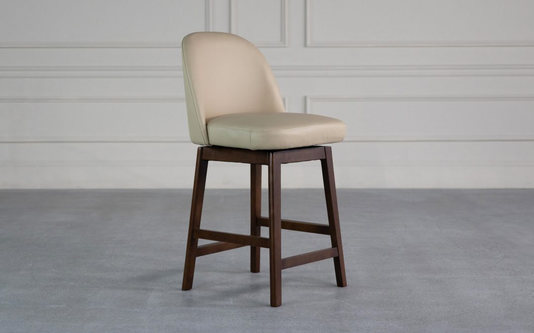Ruth Leather Swivel Counter Stool