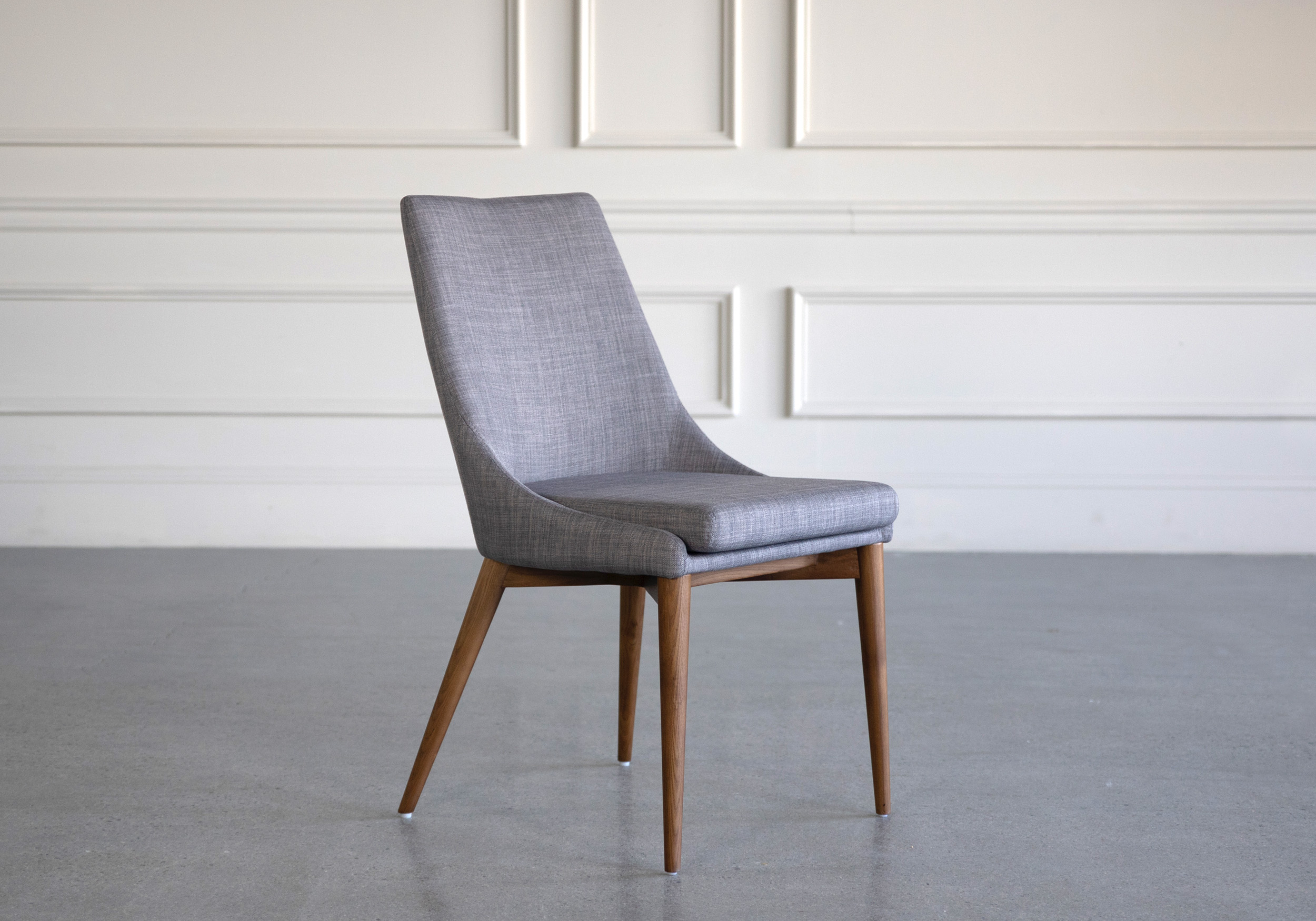 Vista Dining Chair Light Grey Angle