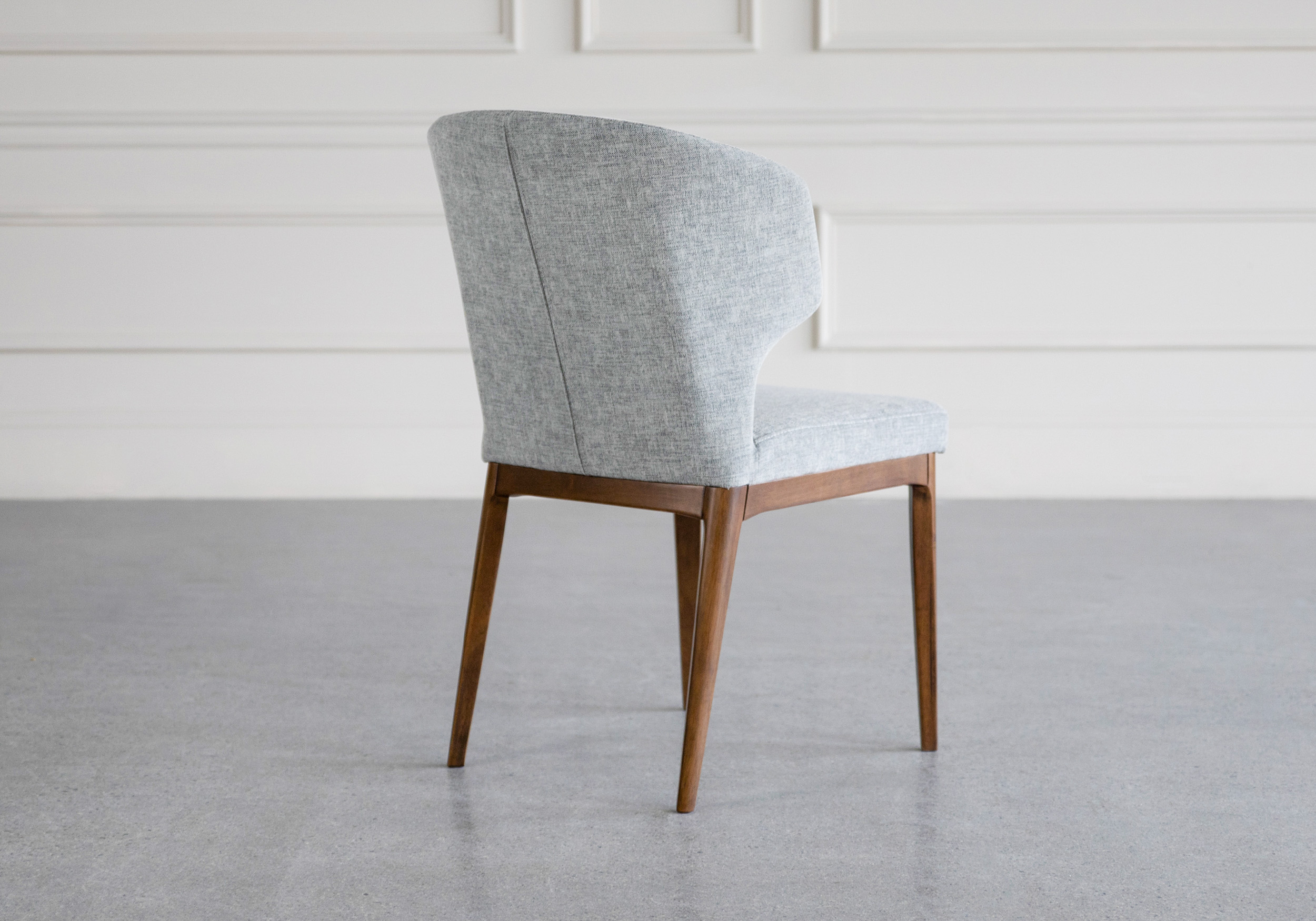 blake fabric dining chair shale walnut front back blake fabric dining chair shale walnut front back