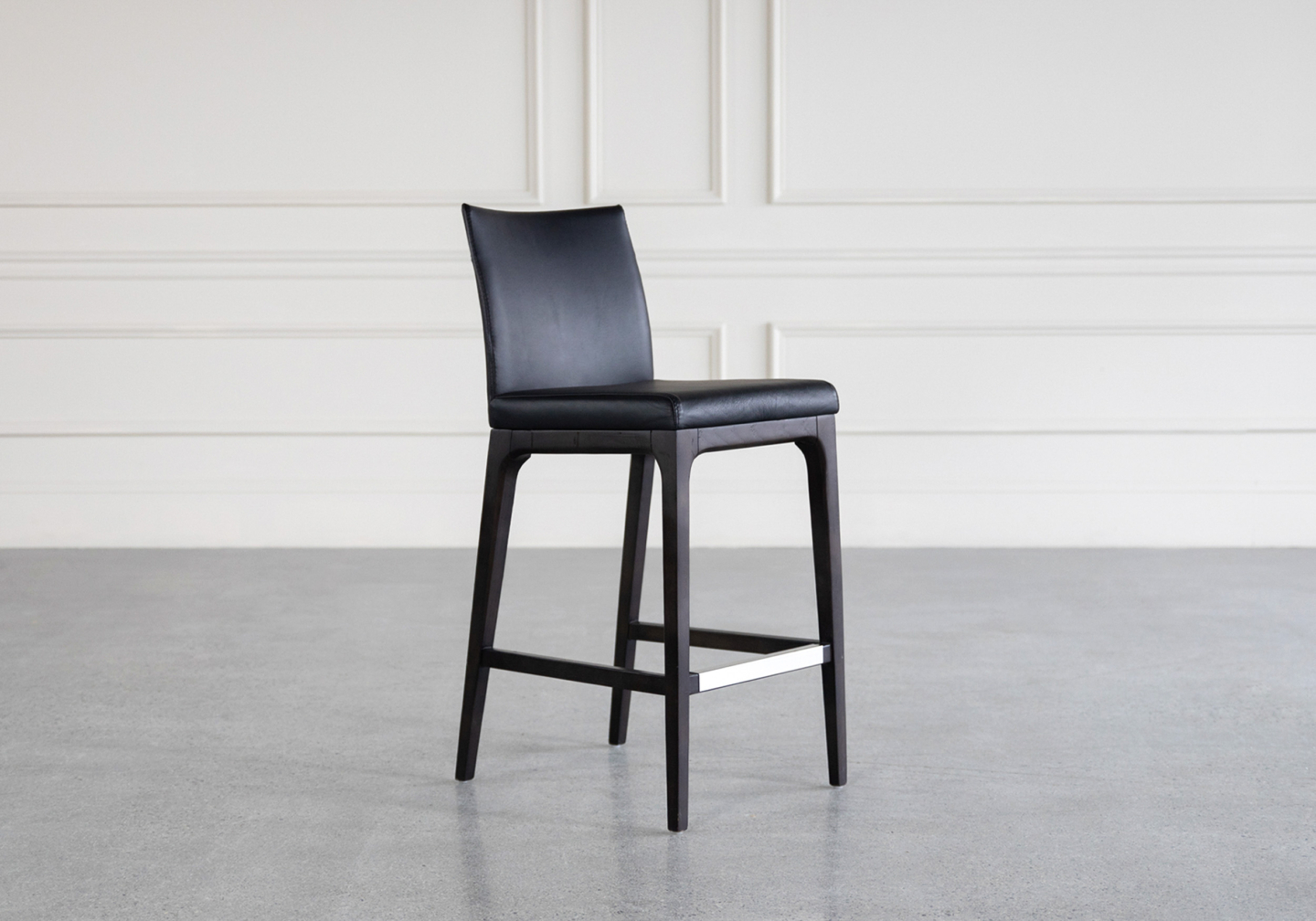 dexter black wenge counter stool angle