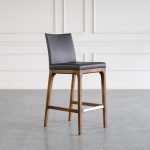 dexter grey walnut counter stool angle