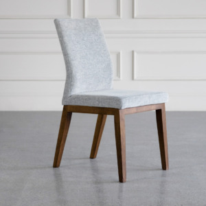 lena fabric dining chair shale walnut angle lena fabric dining chair shale walnut angle
