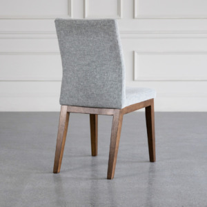 lena fabric dining chair shale walnut back lena fabric dining chair shale walnut back