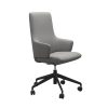 Laurel Office Highback with Arms Paloma Silver Grey Black Base Angle