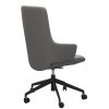 Laurel Office Highback with Arms Paloma Silver Grey Black Base Back