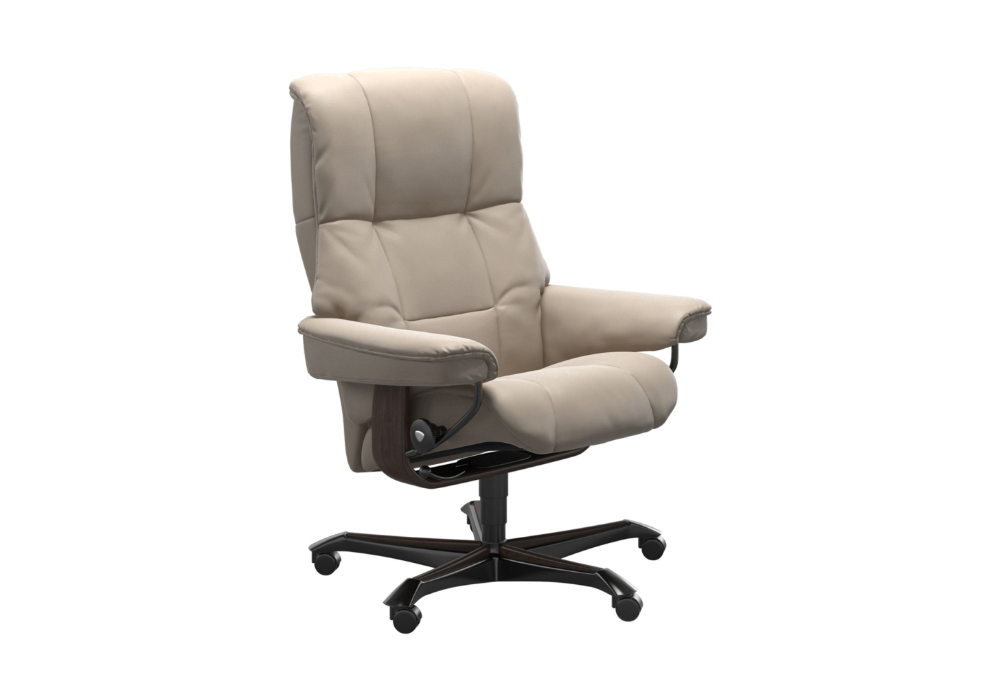 Mayfair Office Highback Paloma Beige Wenge Angle