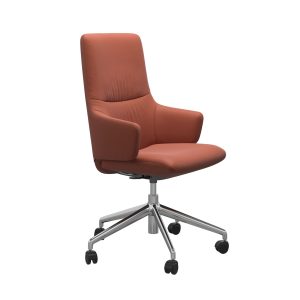 Mint Office Highback with Arms Paloma Henna Angle