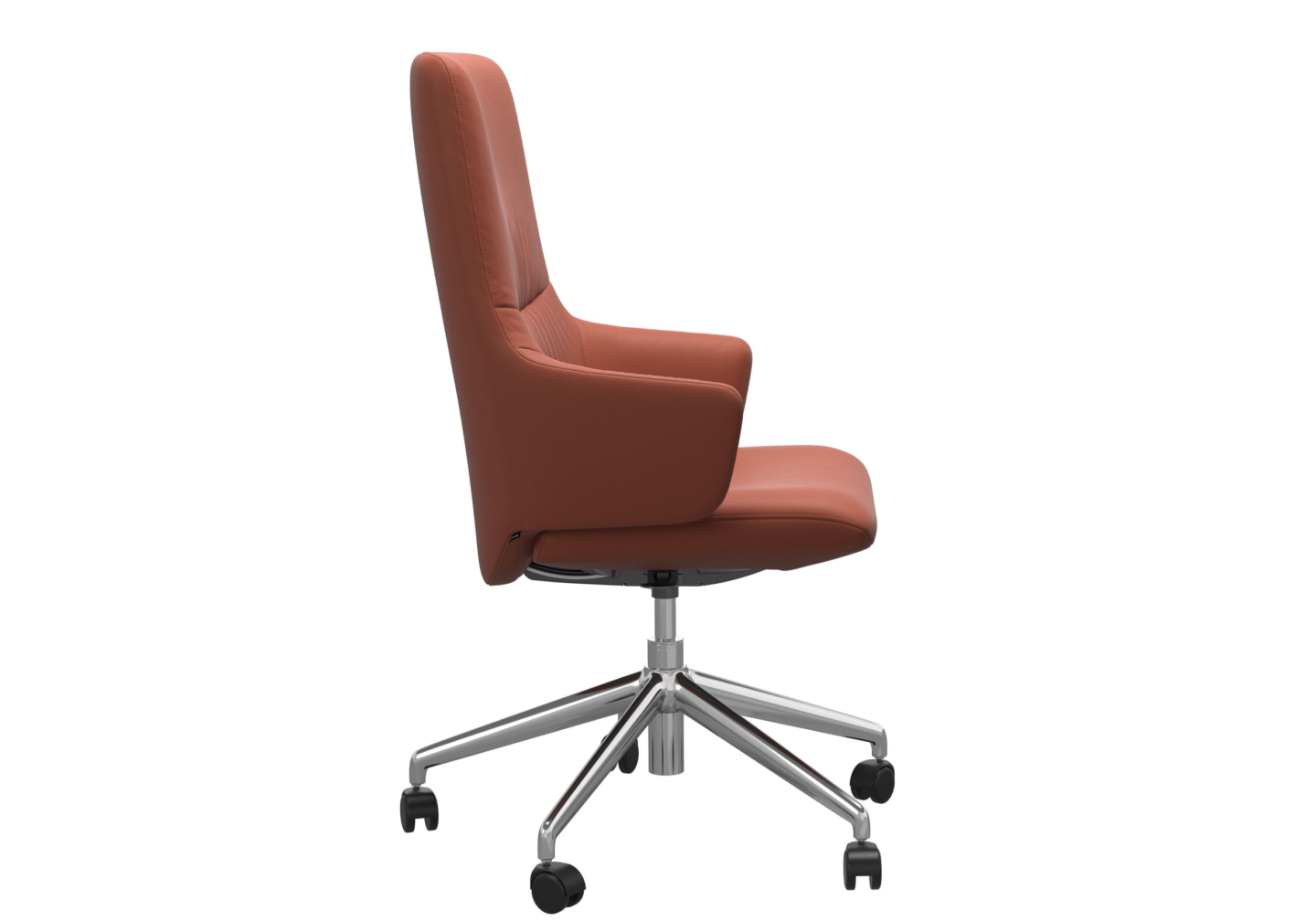 Mint Office Highback with Arms Paloma Henna Side