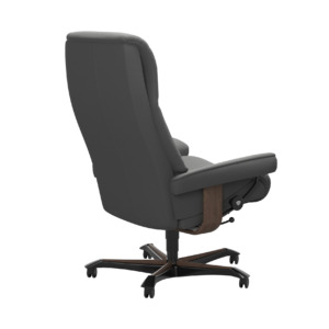 View Office Highback Paloma Silver Grey / New Walnut - Back View Office Highback Paloma Silver Grey / New Walnut - Back