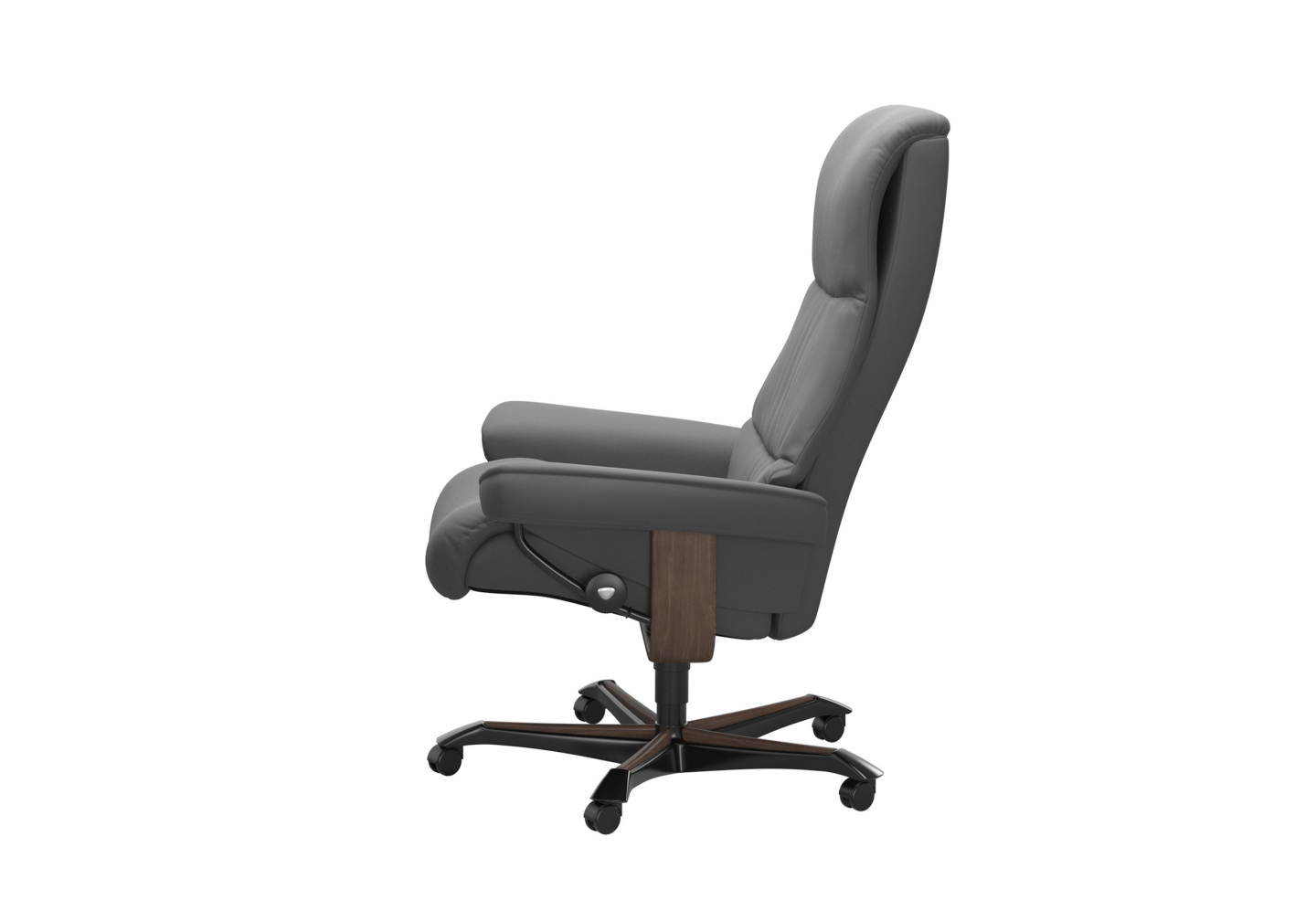 View Office Highback Paloma Silver Grey / New Walnut - Side