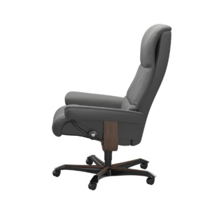 View Office Highback Paloma Silver Grey / New Walnut - Side View Office Highback Paloma Silver Grey / New Walnut - Side