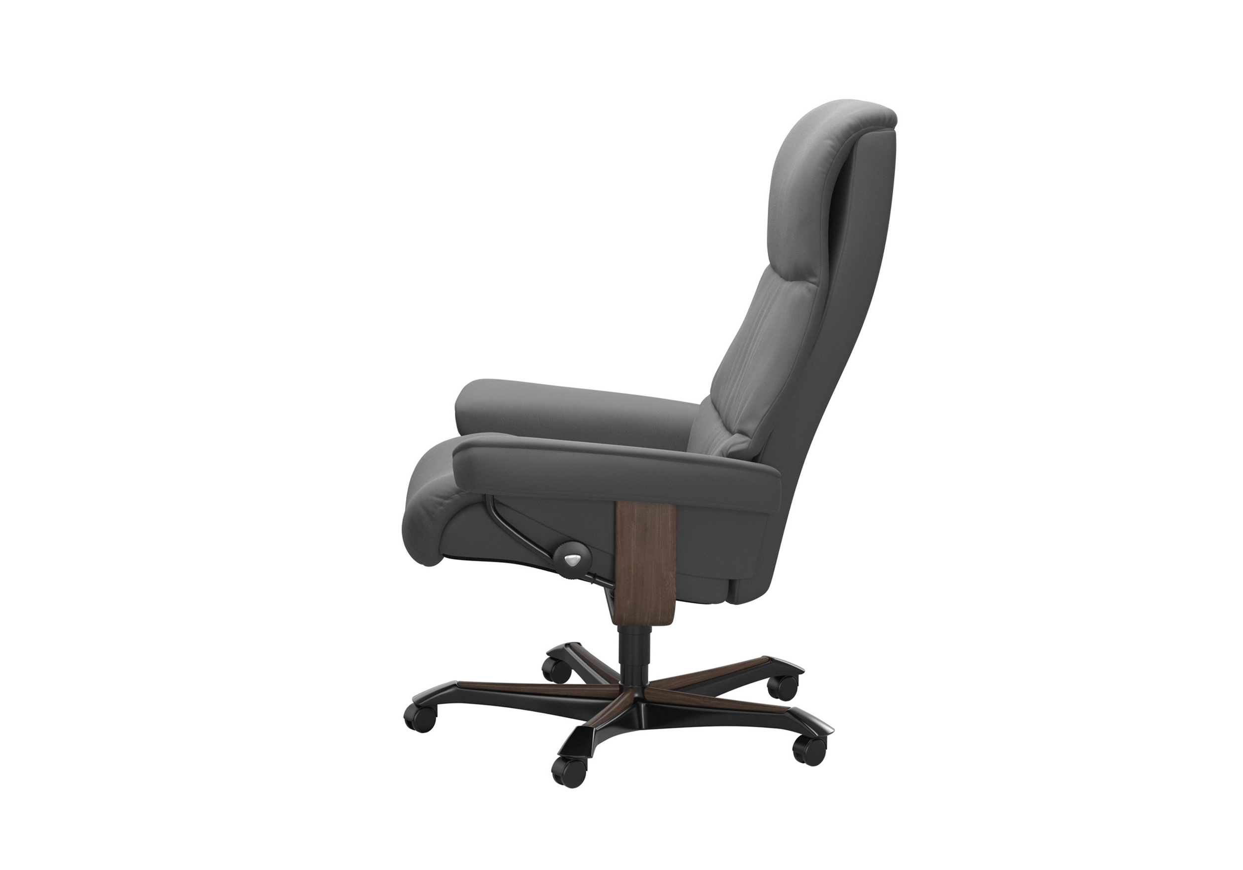 View Office Highback Paloma Silver Grey / New Walnut - Side