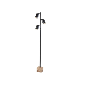 Rutherford Led Floor Lamp in Black - Featured