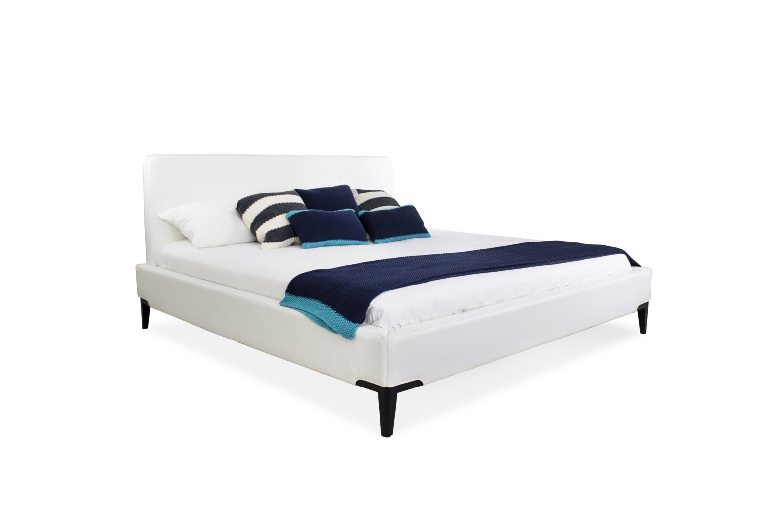 Alice Bed White Vinyl Angle