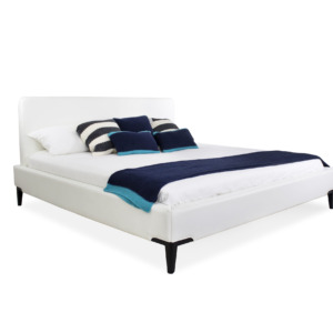 Alice Bed White Vinyl Angle Alice Bed White Vinyl Angle