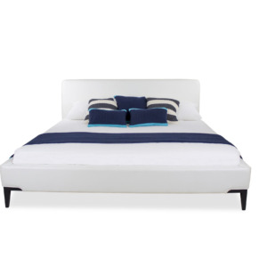 Alice Bed White Vinyl Front Alice Bed White Vinyl Front
