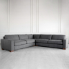Rolin Dark Grey Fabric Sectional - Angle