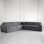 Rolin Dark Grey Fabric Sectional - Angle