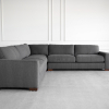 Rolin Dark Grey Fabric Sectional - Front