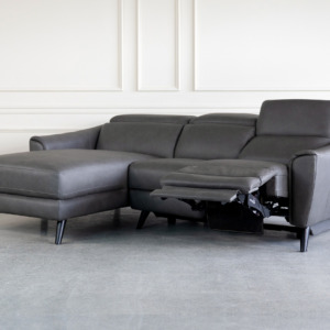 Valencia Sectional Dark Grey Angle Recline SL Valencia Sectional Dark Grey Angle Recline SL