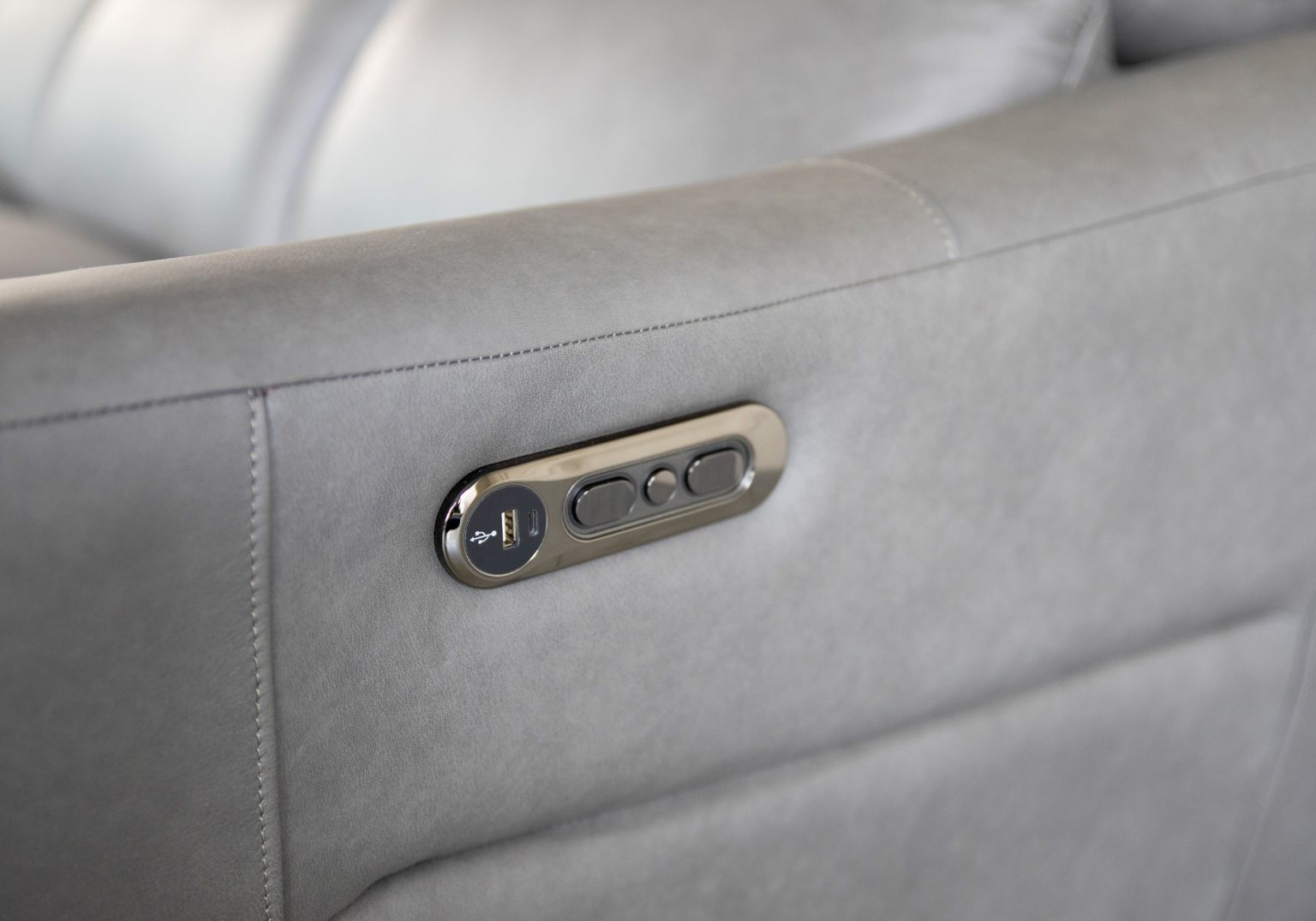 Valencia Sectional Dark Grey Buttons