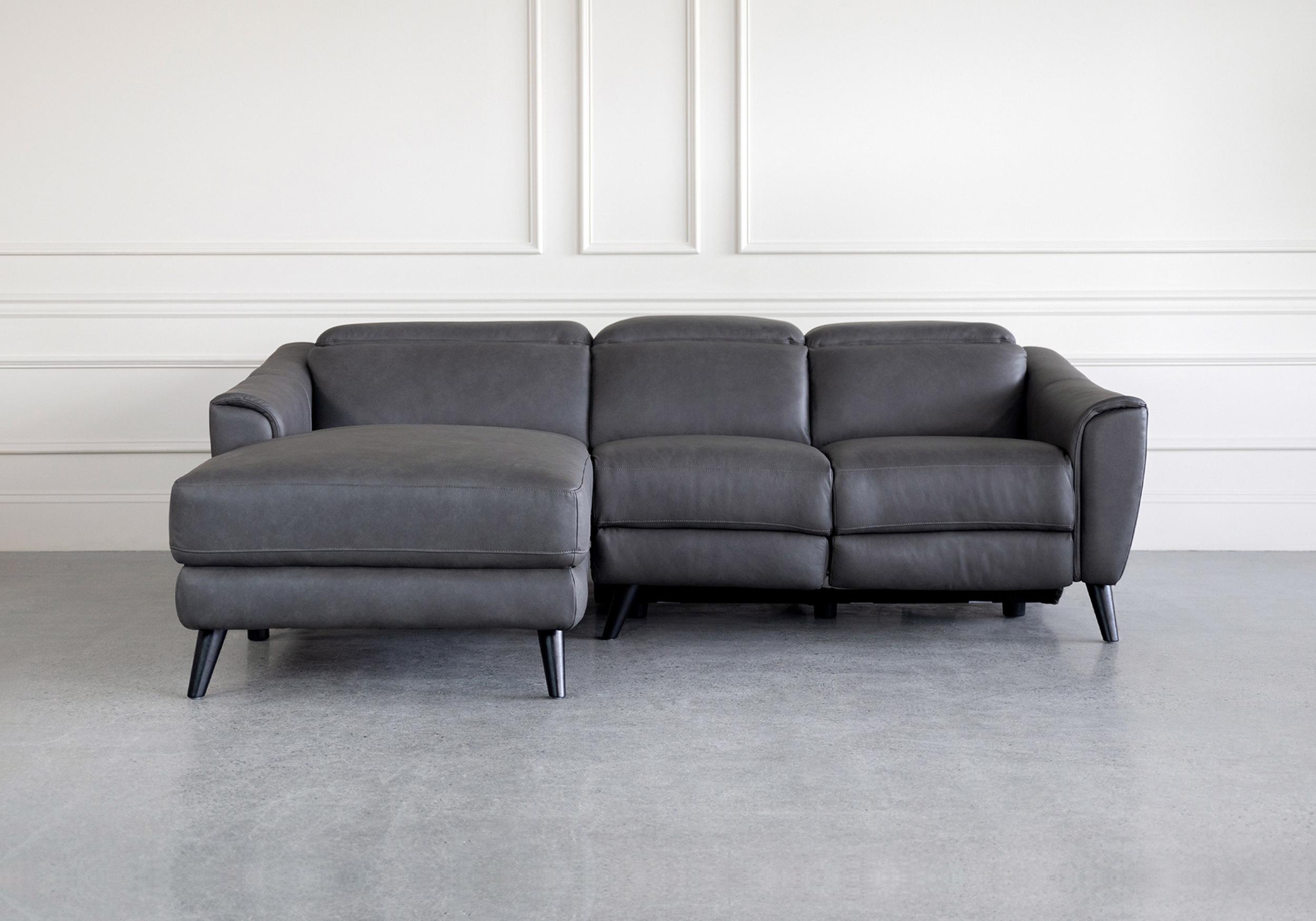 Valencia Sectional Dark Grey Front SL
