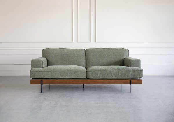 Wood and fabric couch discount