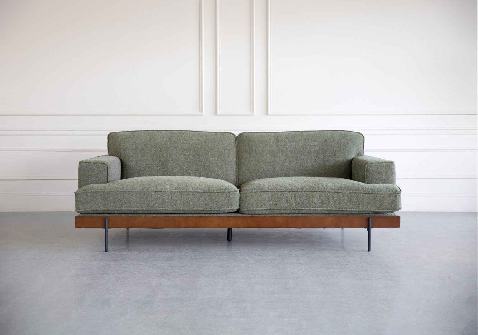 clint large fabric sofa front