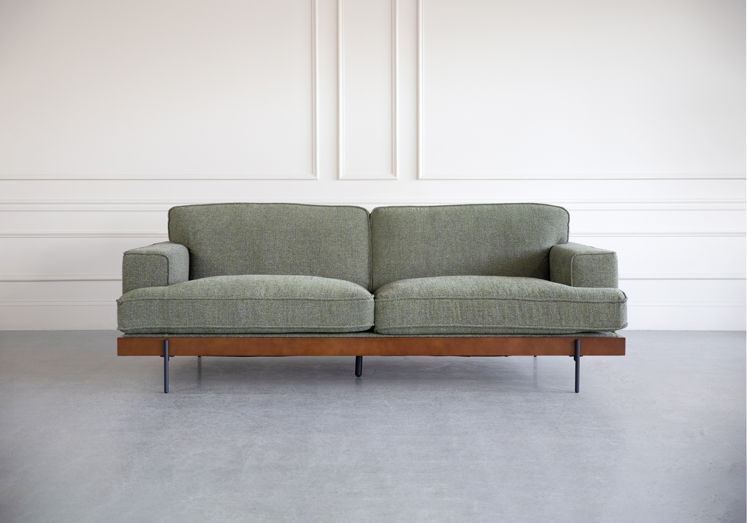 clint large fabric sofa front