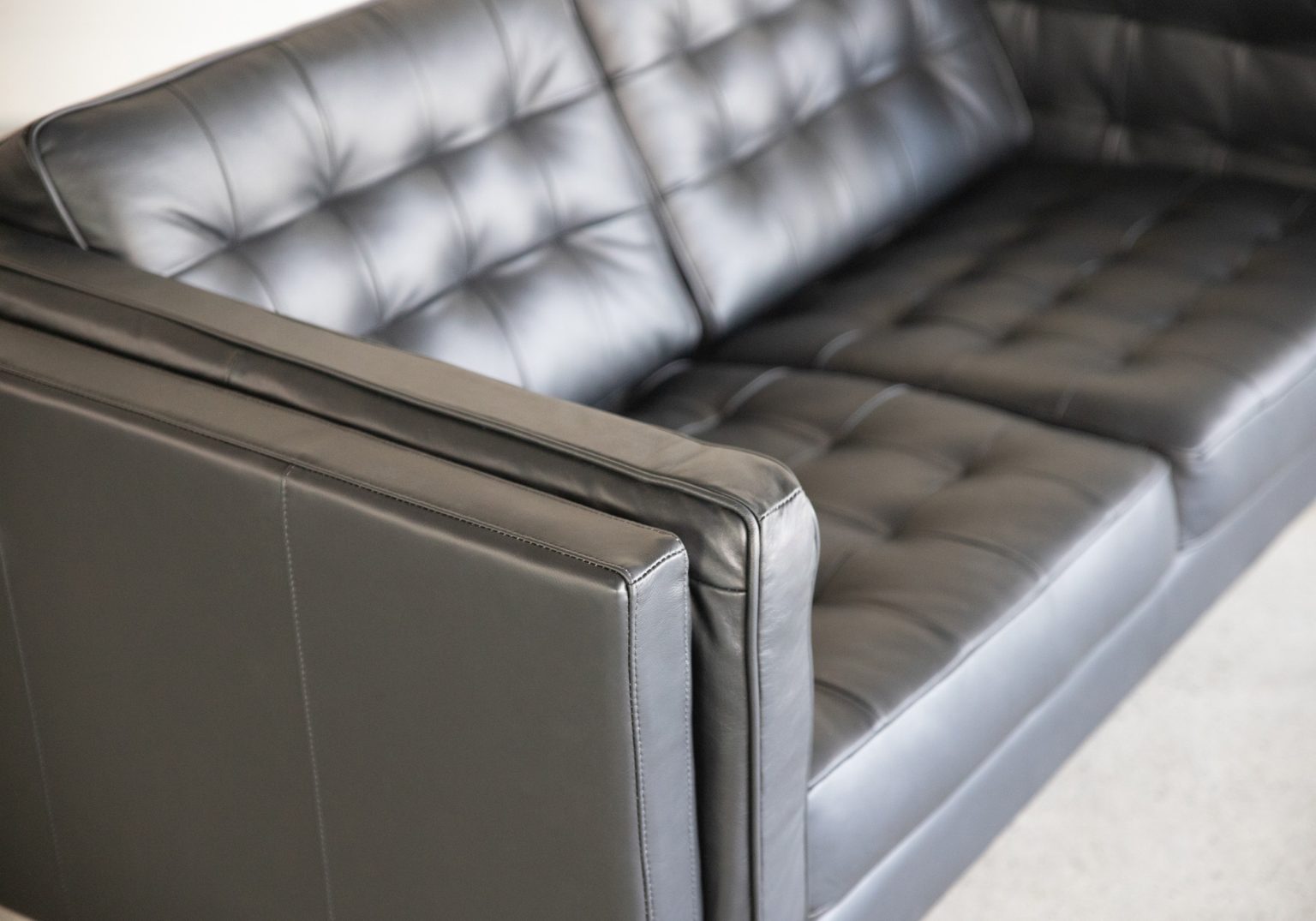 eton leather loveseat