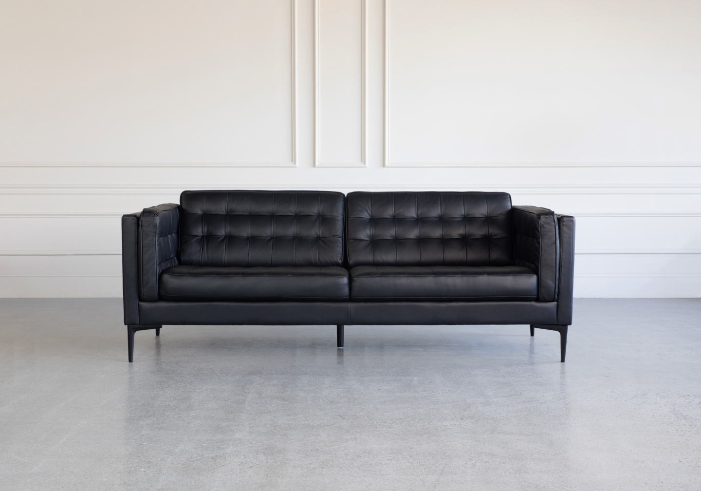 eton leather sofa front